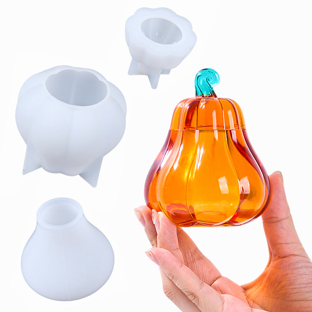 Resin Art Mould - DIY Pumpkin Storage Box Silicone Mold
