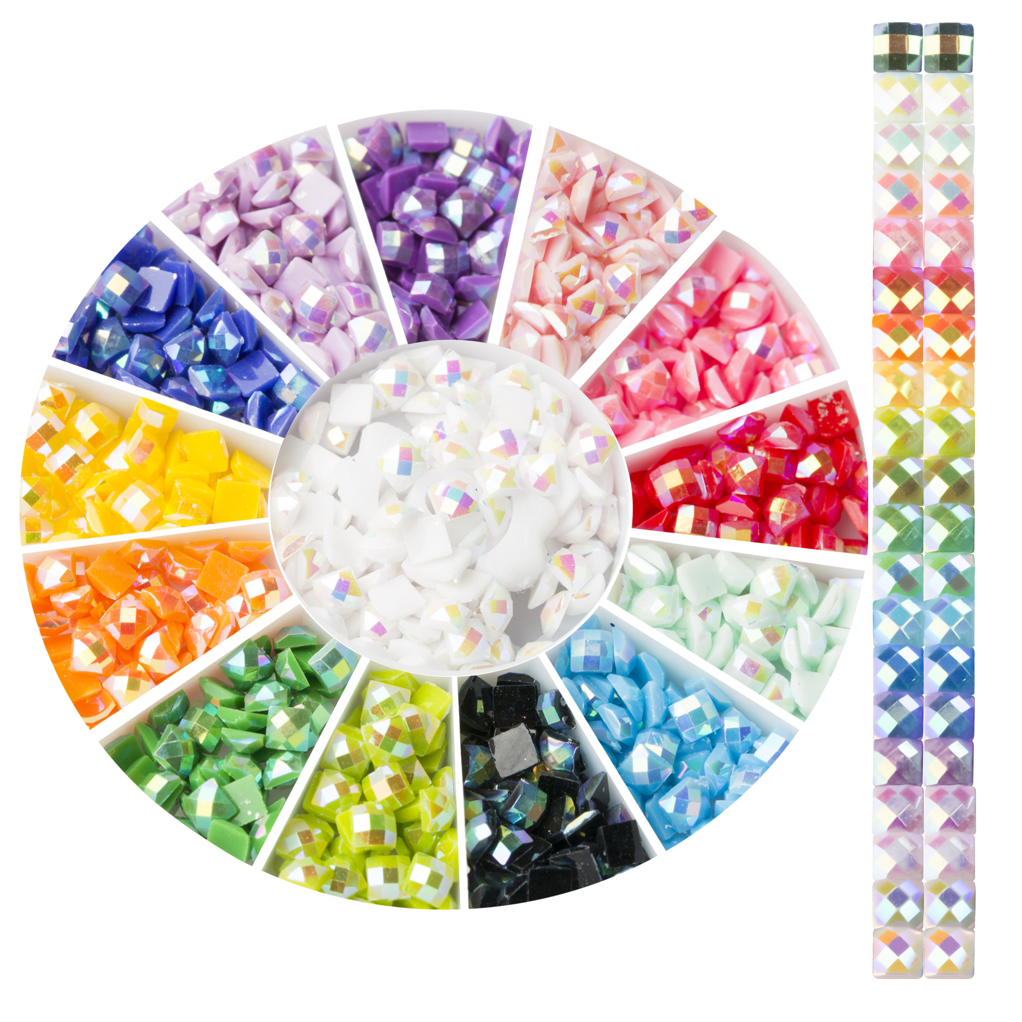 Resin Art Canvas - 20 Colors Diamond Beads for 5D