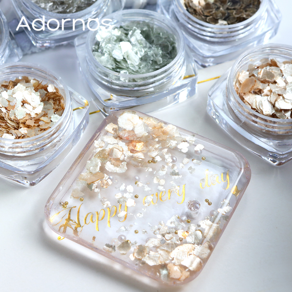 Mica Flake Resin - 6 Colors Irregular Marble Mica Slice