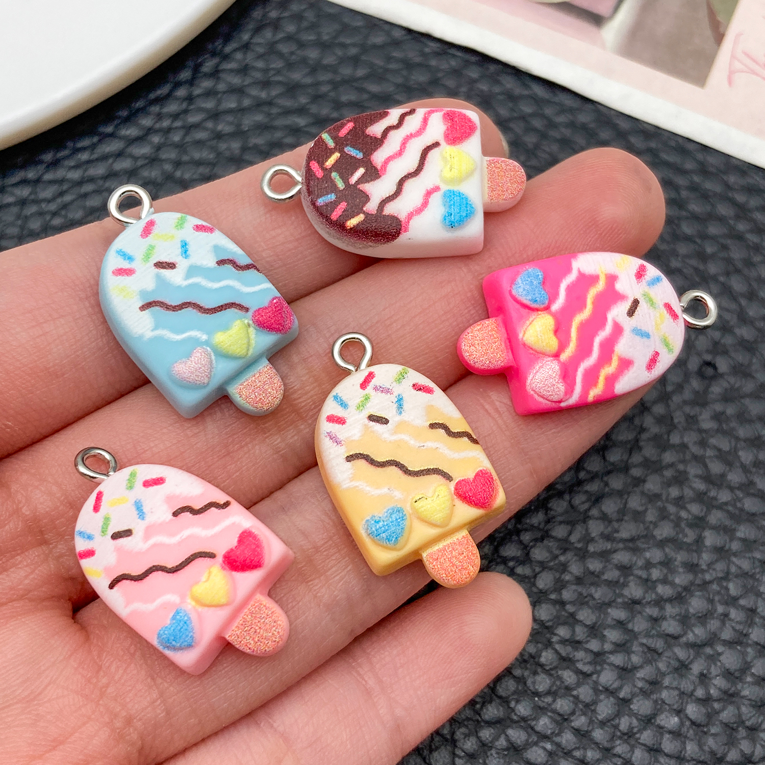 Resin Art Notes - 5/10pcs Cute Fashion Resin Acrylic Ice