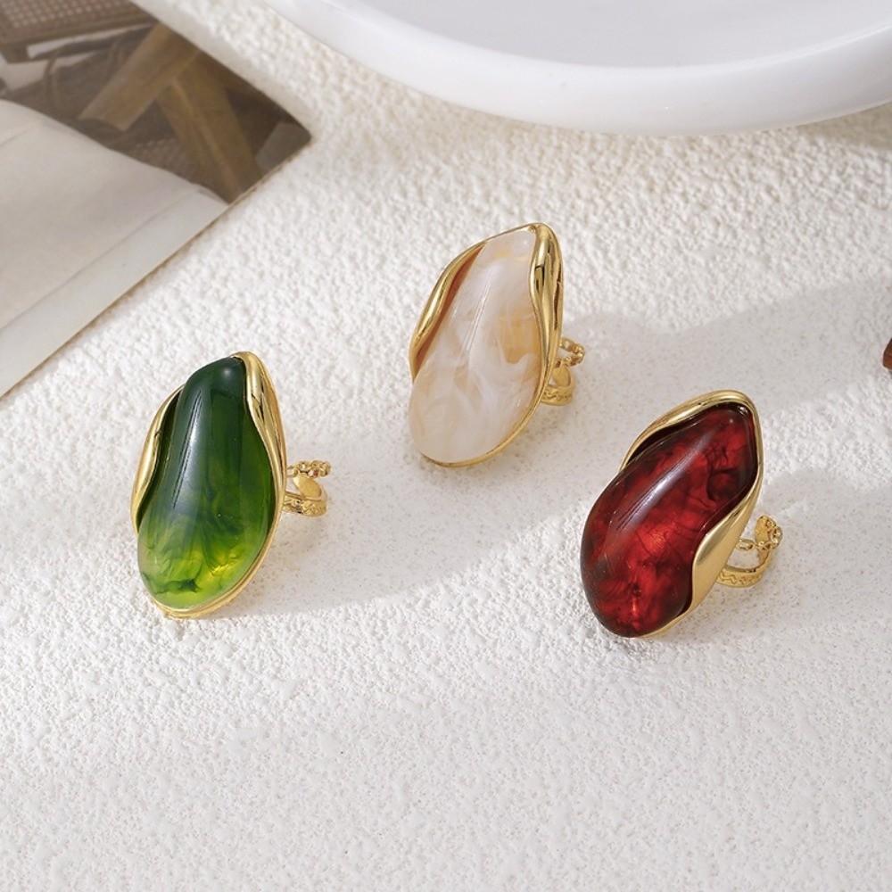 Vintage Stainless Steel Geomet – Resin Art Ring recenzja i cena