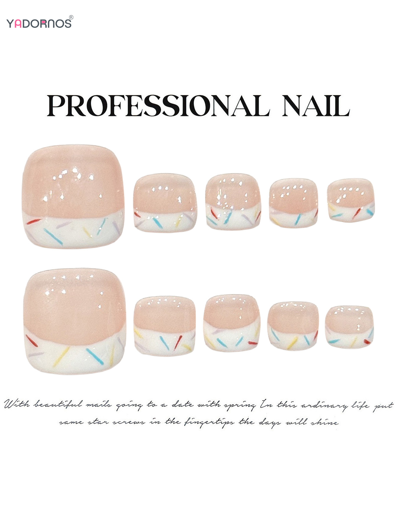 10pcs French Style Toenail Tip – Resin Art Online recenzja i cena