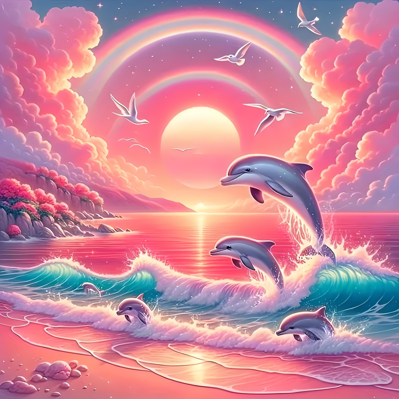 Diamond painting kit, pink sky – Resin Art Canvas recenzja i cena