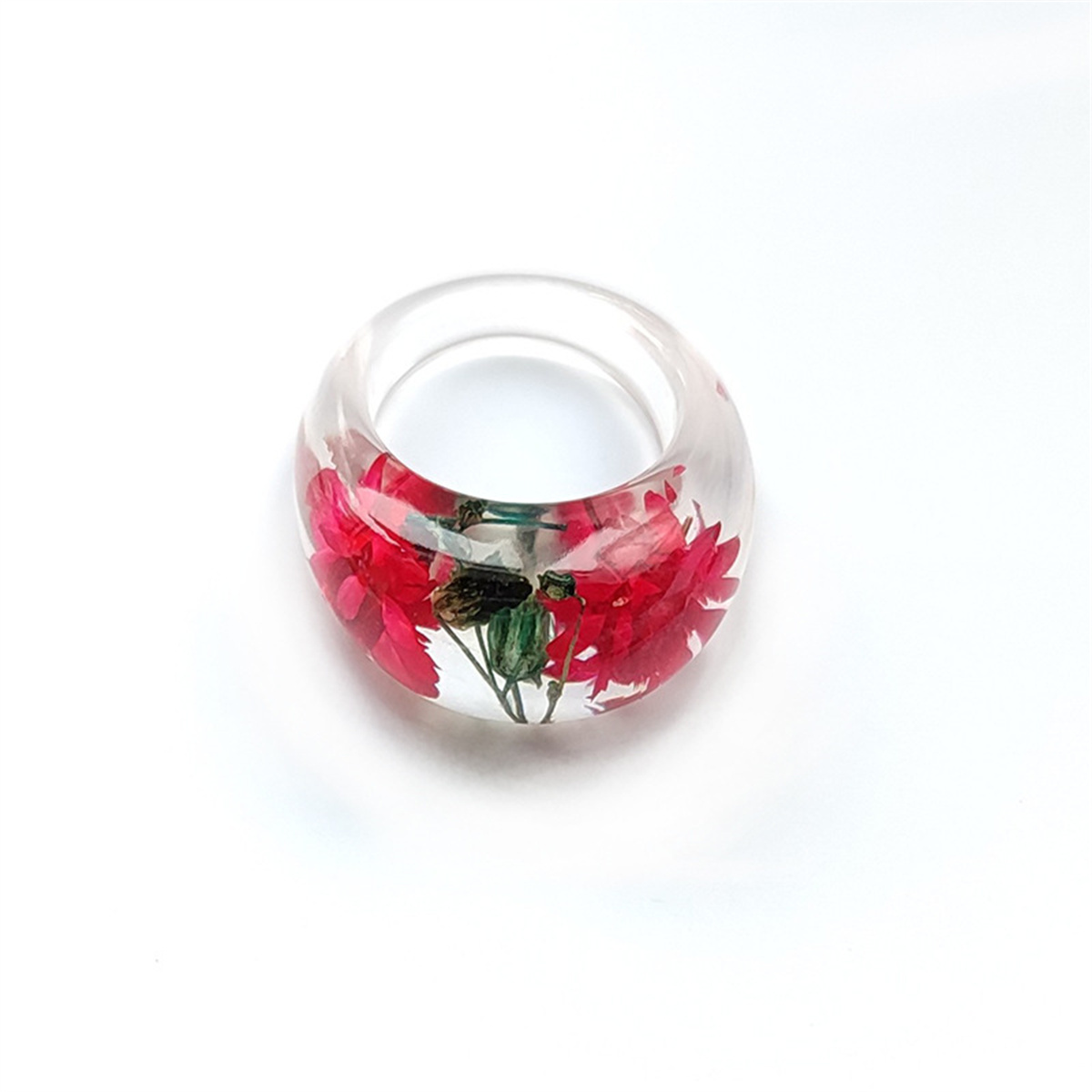 Transparent Resin Ring with Re – Resin Art Ring recenzja i cena