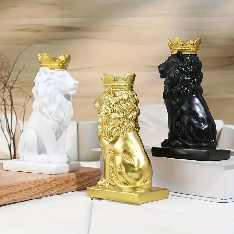 Creative Lion Statue Crown Lio – Resin Art India recenzja i cena