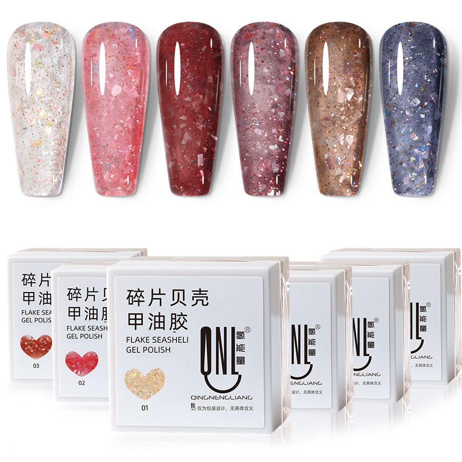 QNL 5g Flake Shell Gel Polish  – Mica Flake Resin recenzja i cena