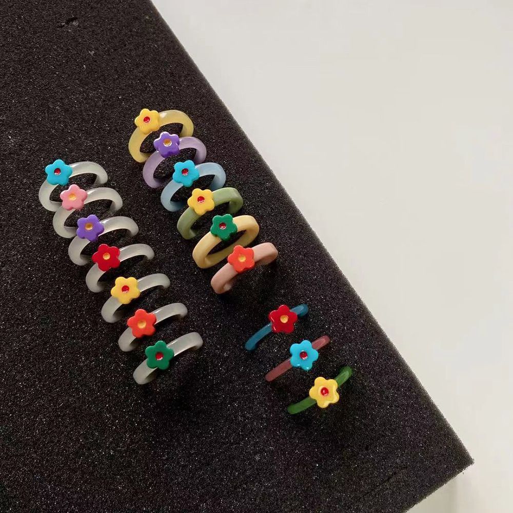 Transparent Sweet Korean Flowe – Resin Art Ring recenzja i cena