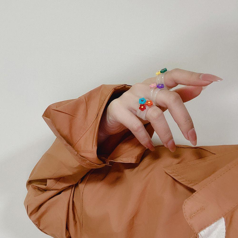 Transparent Sweet Korean Flowe – Resin Art Ring recenzja i cena