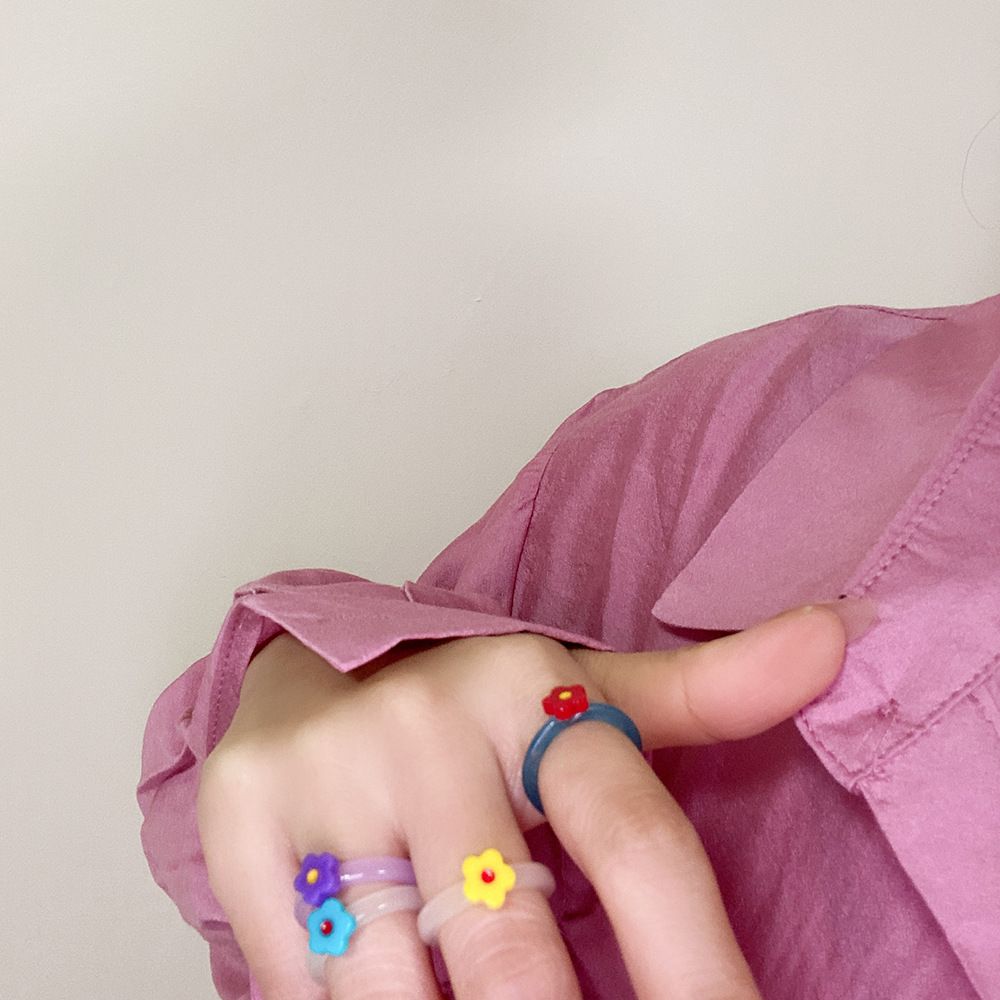 Transparent Sweet Korean Flowe – Resin Art Ring recenzja i cena