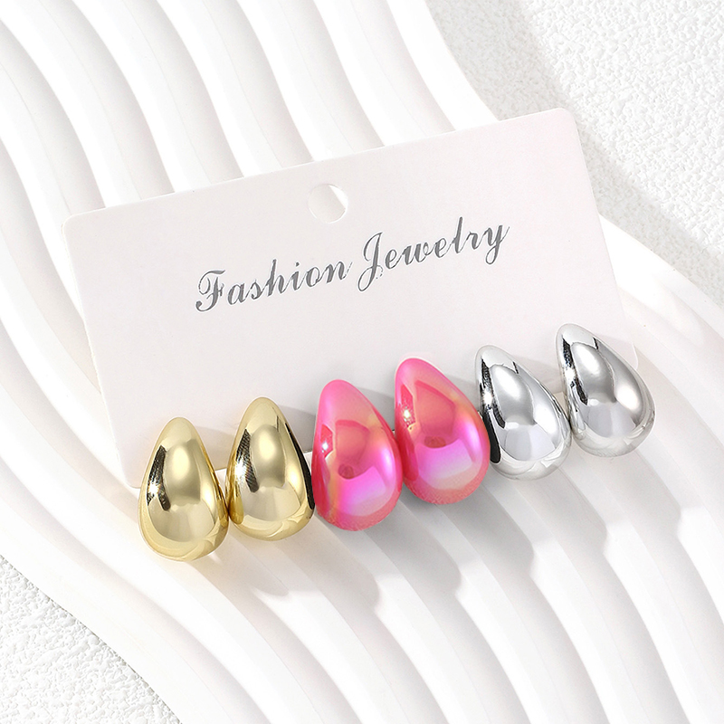 3 Pairs Fashion Resin Drop Ear – Resin Art Ring recenzja i cena