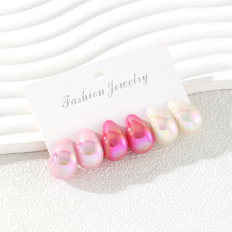 3 Pairs Fashion Resin Drop Ear – Resin Art Ring recenzja i cena