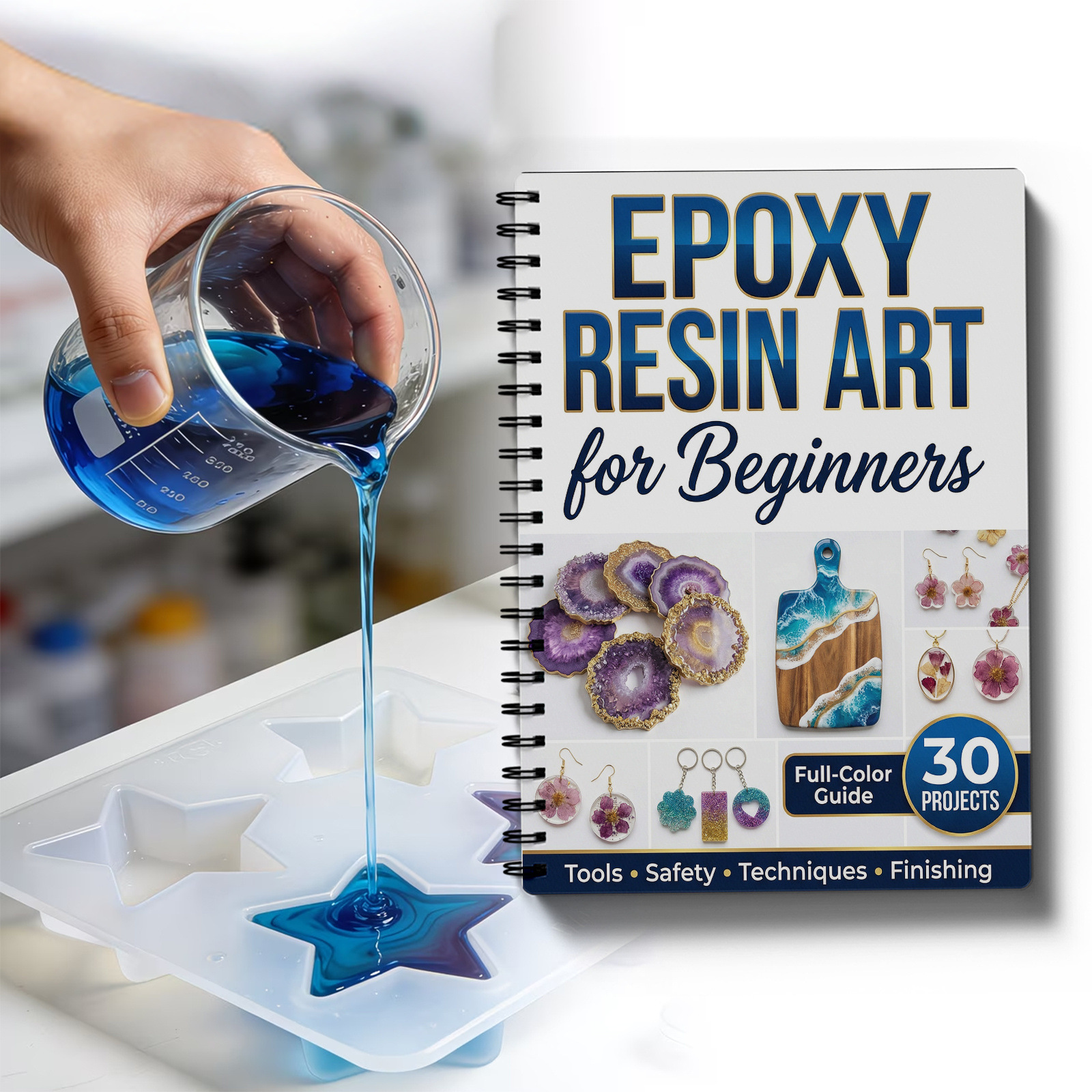 1pcs Epoxy Resin Art for Begin – Resin Art Guide Free recenzja i cena