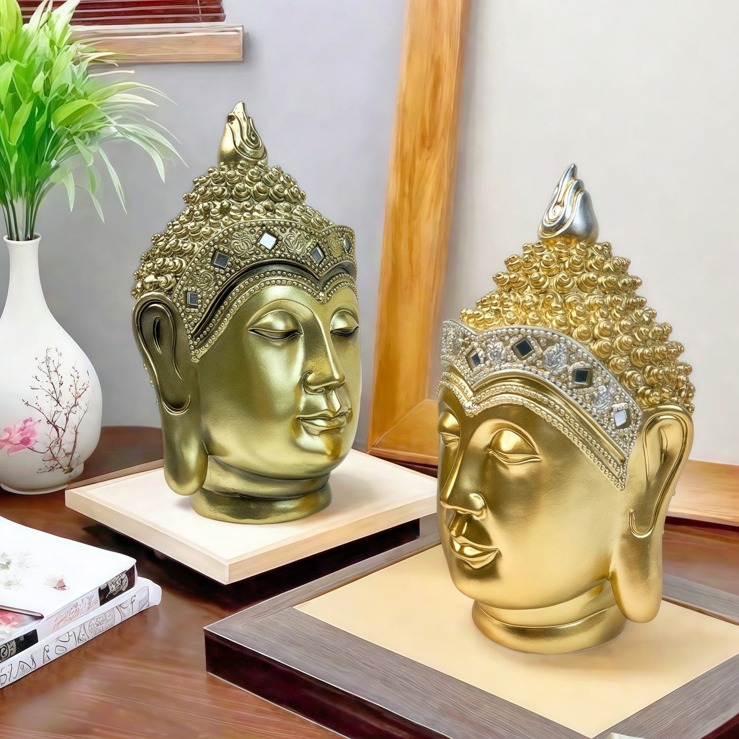 Sakyamuni Buddha Head Statue T – Resin Art India recenzja i cena