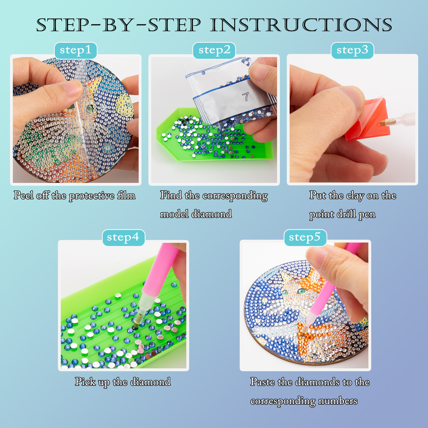 8 pieces/set of diamond painti – Resin Art Canvas recenzja i cena
