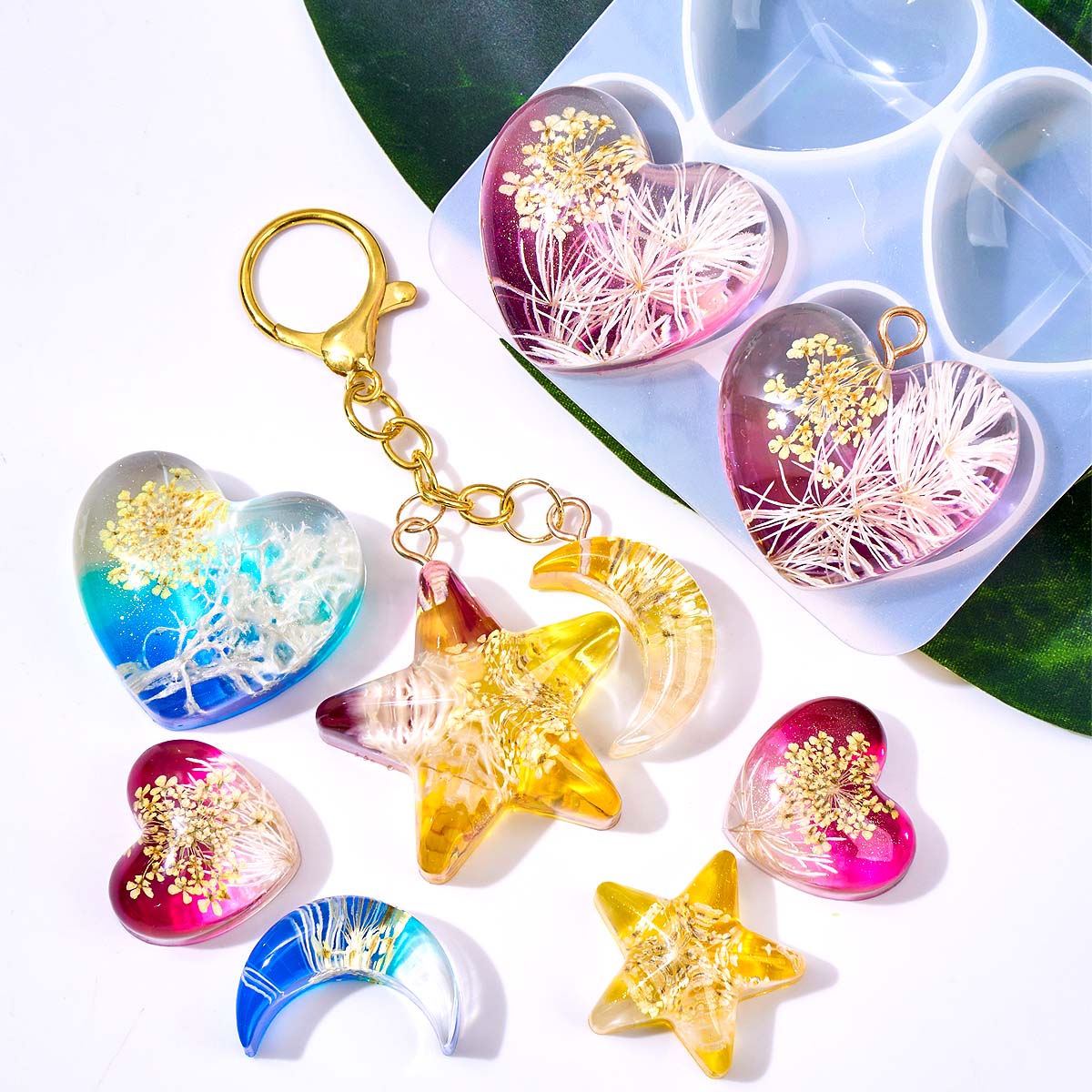 Heart Star Moon Pendant Silico – Resin Art Mould recenzja i cena