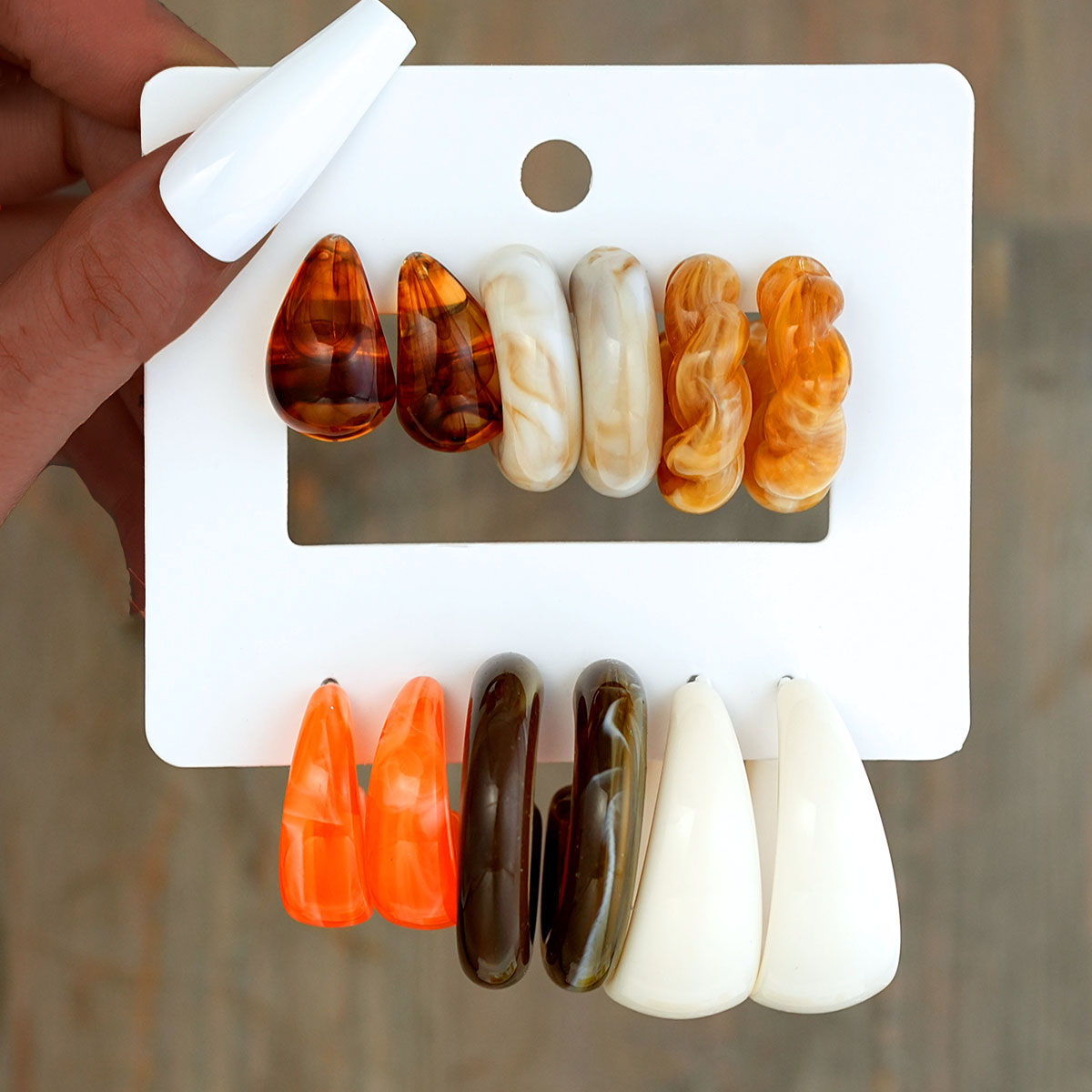 12pcs Bohemian Colorful Resin  – Resin Art Ring recenzja i cena
