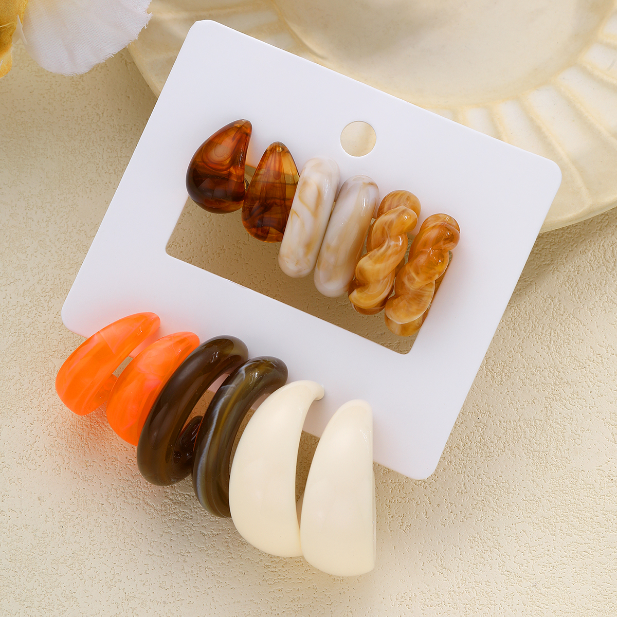 12pcs Bohemian Colorful Resin  – Resin Art Ring recenzja i cena