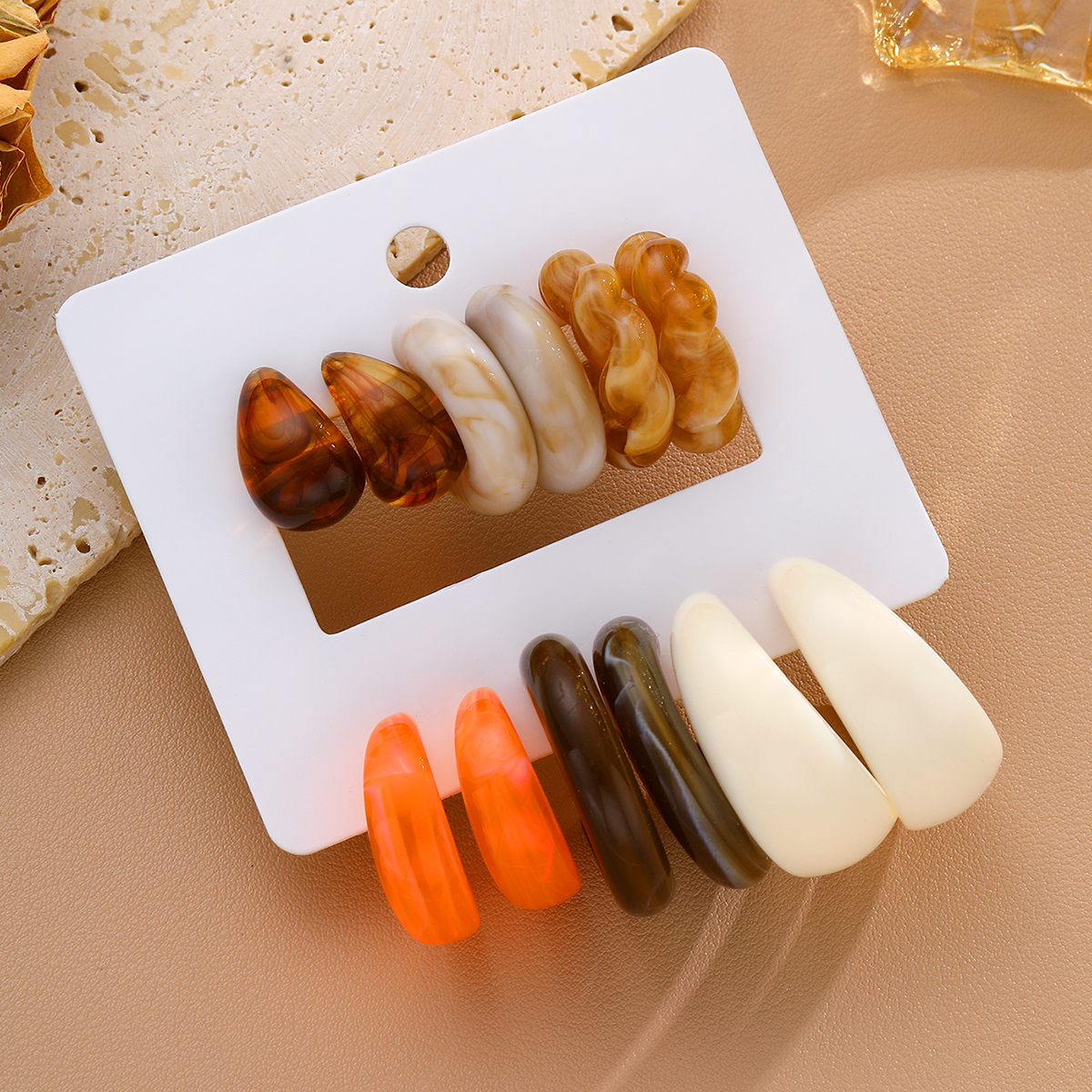 12pcs Bohemian Colorful Resin  – Resin Art Ring recenzja i cena