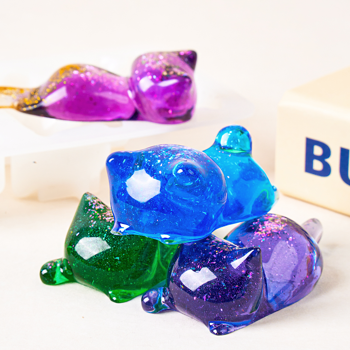 3D Cat Crystal Epoxy Resin Mol – Resin Art Products recenzja i cena