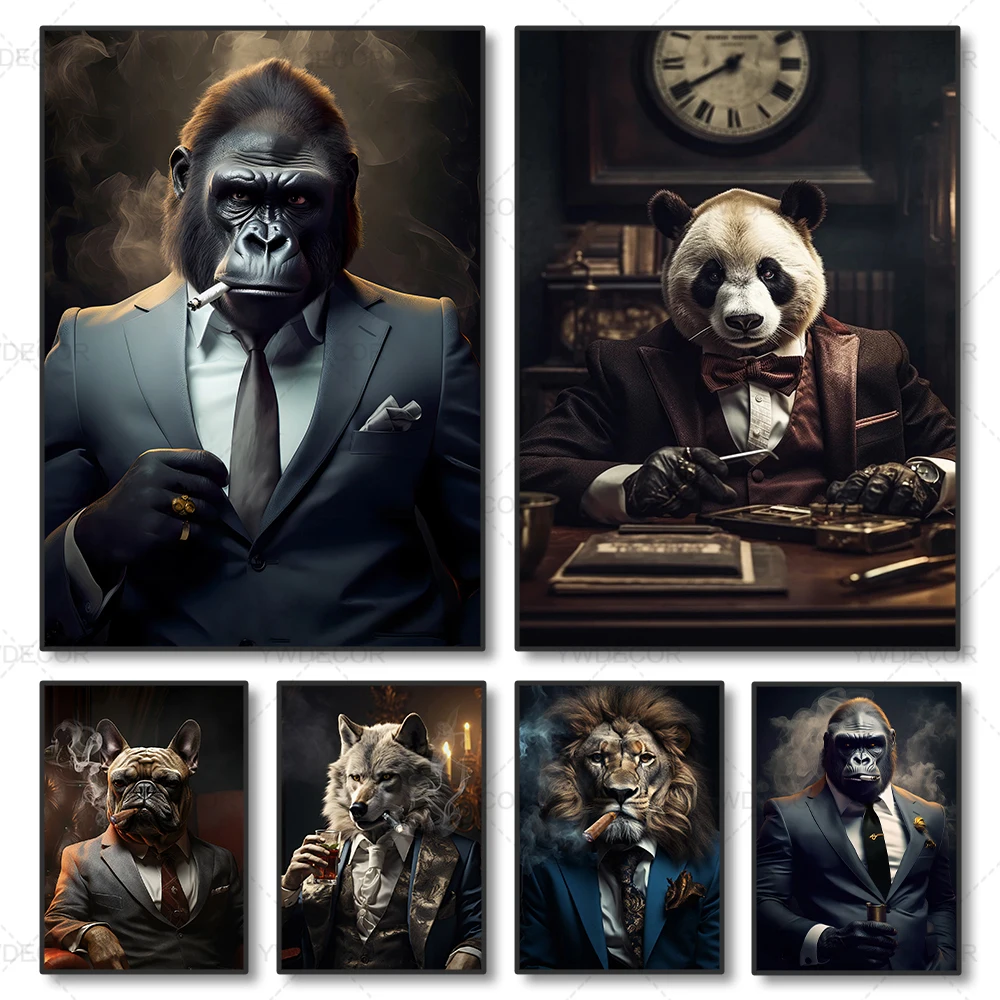 Abstract Smoking Lion Animals  – Resin Art Business recenzja i cena