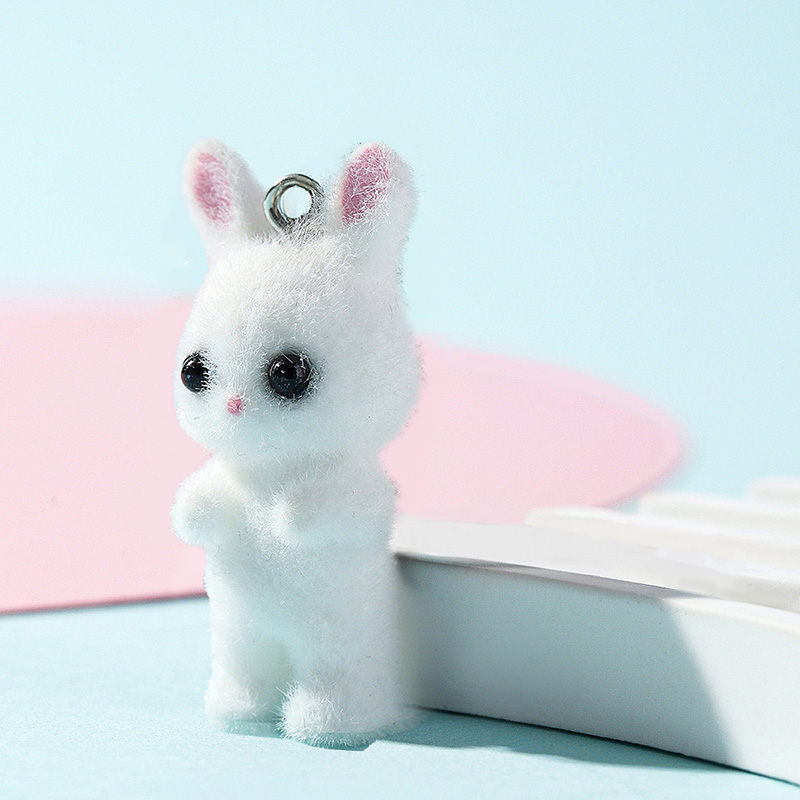 5pcs/lot Cute Flocking Rabbit  – Resin Art Notes recenzja i cena