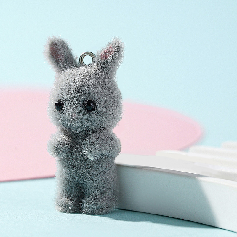 5pcs/lot Cute Flocking Rabbit  – Resin Art Notes recenzja i cena