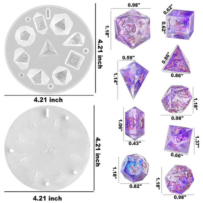 DIY DND Sharp Edge Dice Silico – Resin Art Mould recenzja i cena