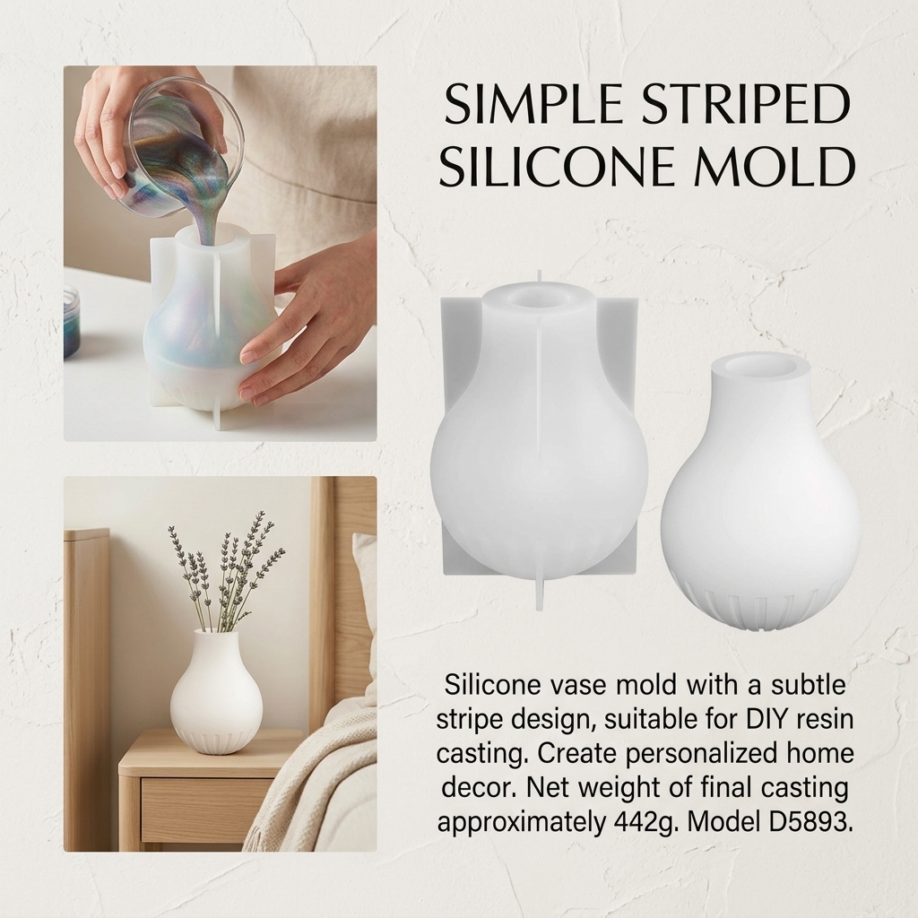 Silicone Vase Mold with Stripe – Resin Art Products recenzja i cena
