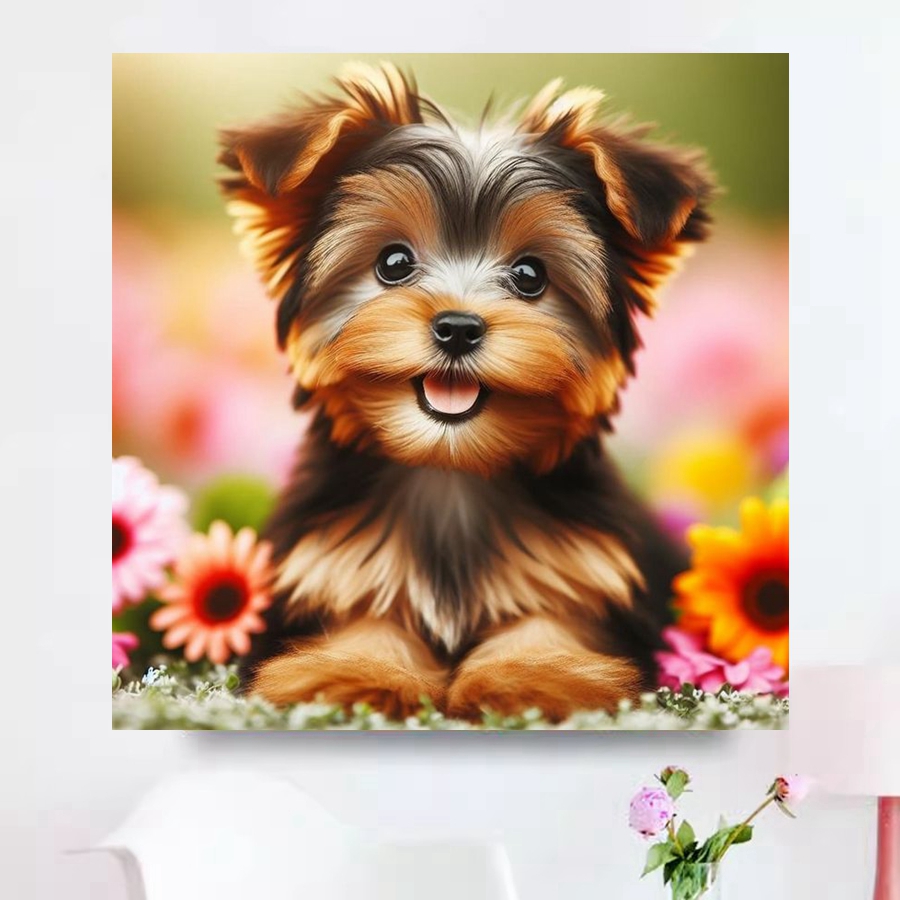 Yorkshire Terrier Dog 5D DIY D – Resin Art Canvas recenzja i cena