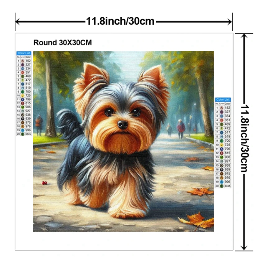 Yorkshire Terrier Dog 5D DIY D – Resin Art Canvas recenzja i cena