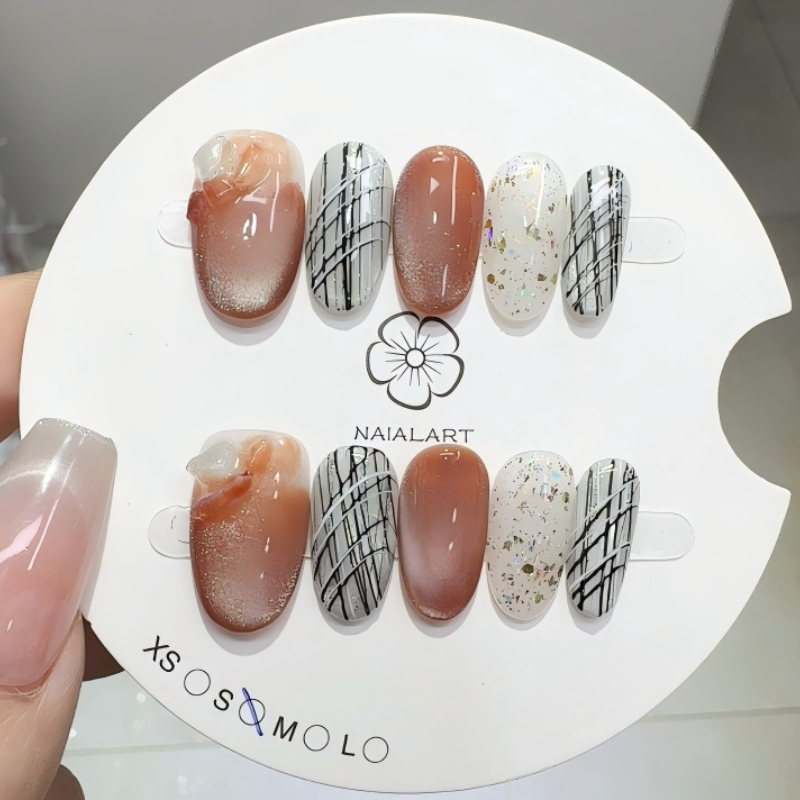 10PCS Handmade Press on Nails  – Resin Art Online recenzja i cena