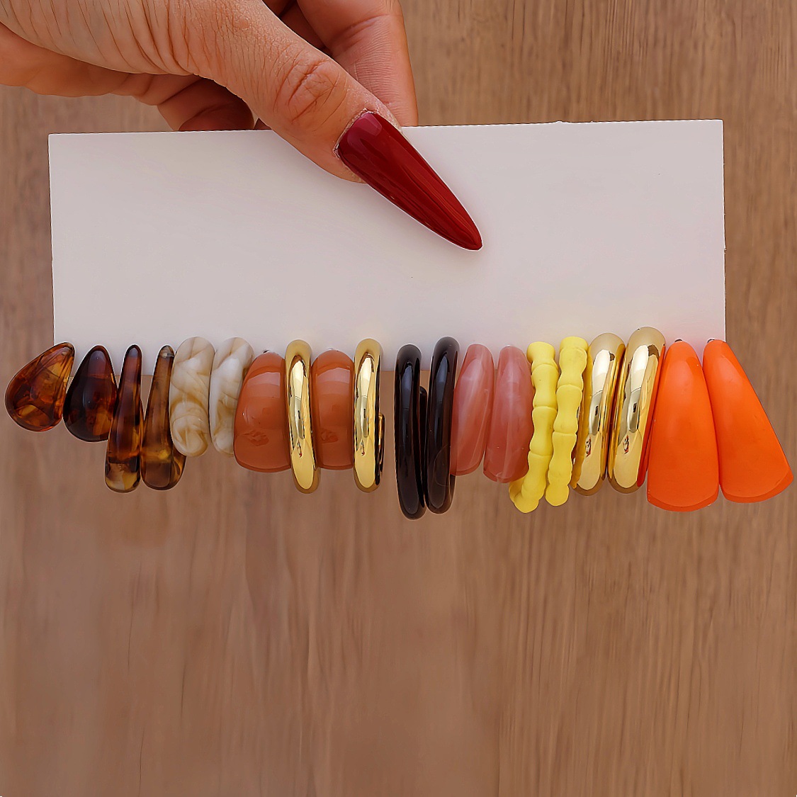 KMVEXO 40Pairs/Set Bohemian Co – Resin Art Ring recenzja i cena