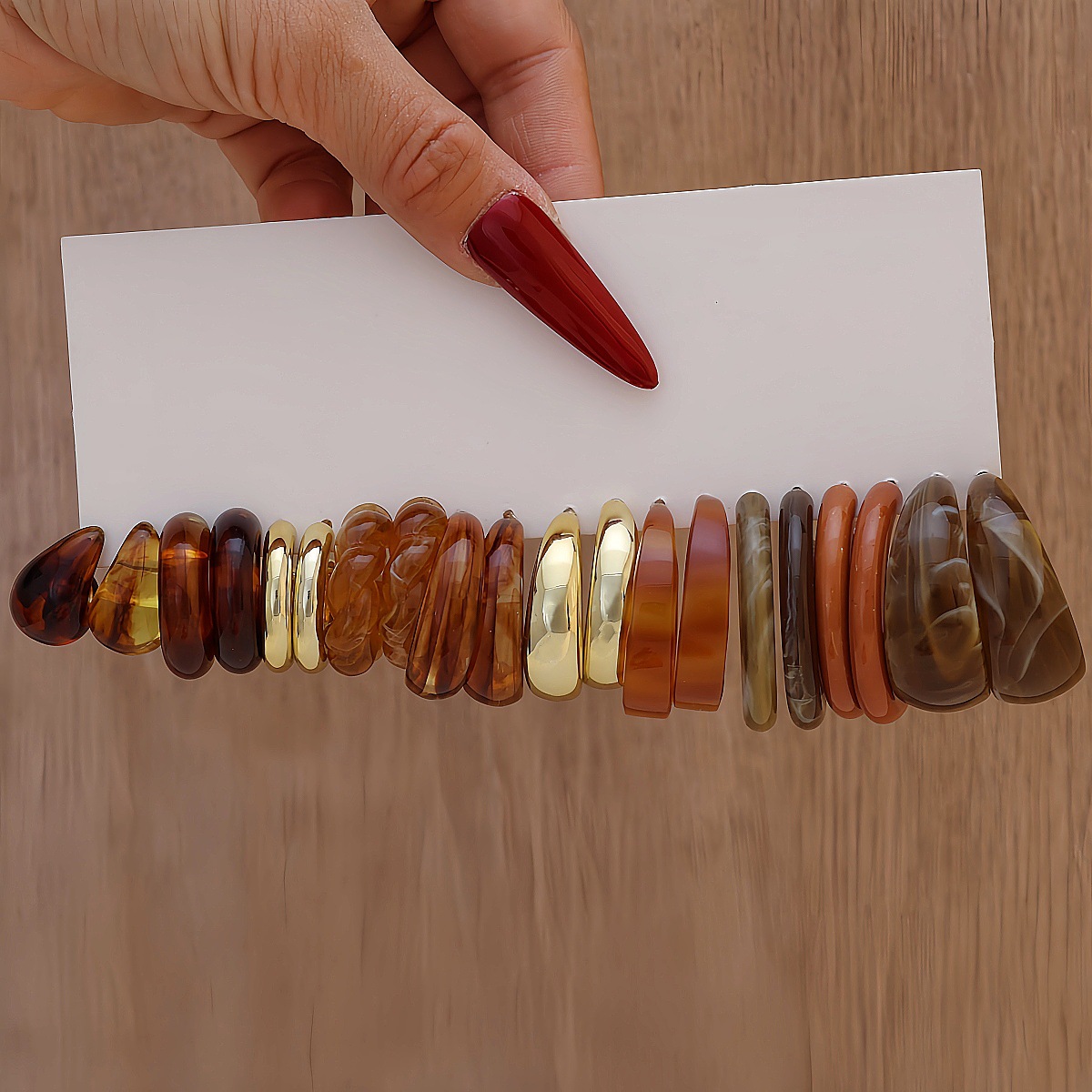 KMVEXO 40Pairs/Set Bohemian Co – Resin Art Ring recenzja i cena