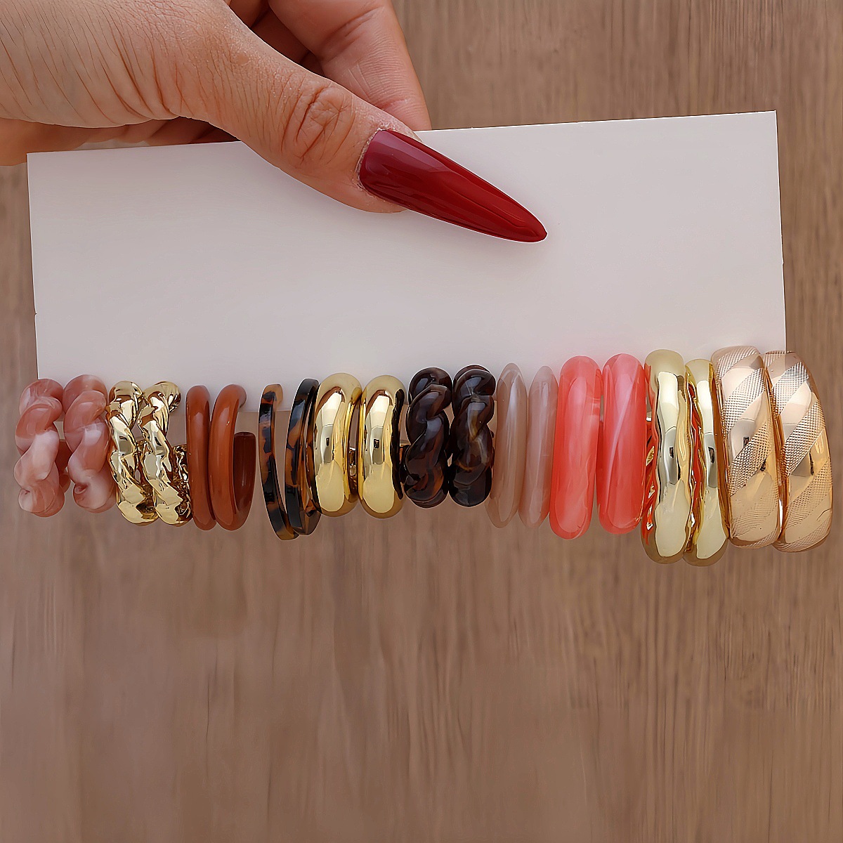 KMVEXO 40Pairs/Set Bohemian Co – Resin Art Ring recenzja i cena