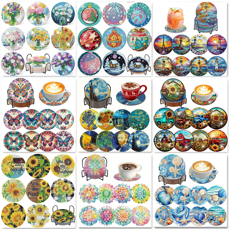 8-piece set of diamond paintin – Resin Art Canvas recenzja i cena