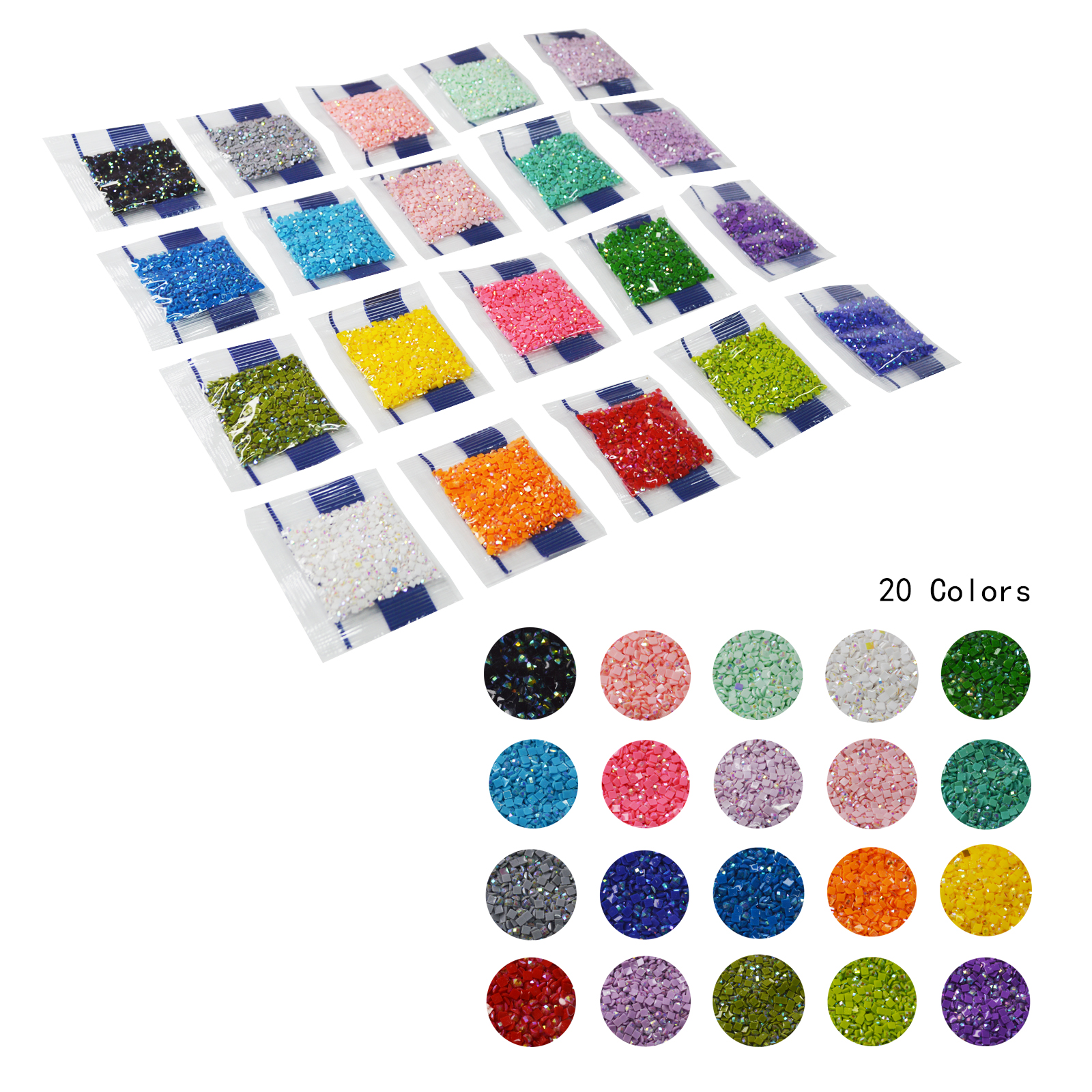 20 Colors Diamond Beads for 5D – Resin Art Canvas recenzja i cena