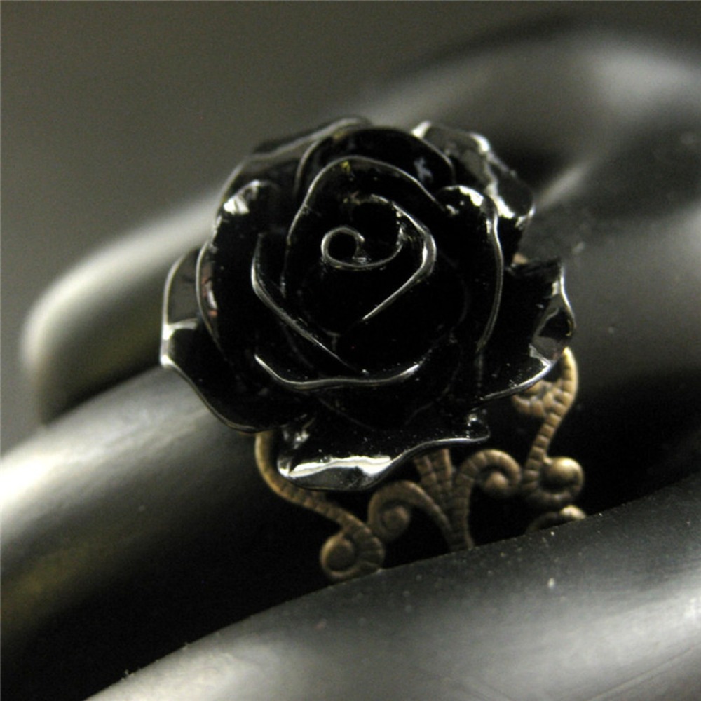 Temperament Retro Black Resin  – Resin Art Ring recenzja i cena