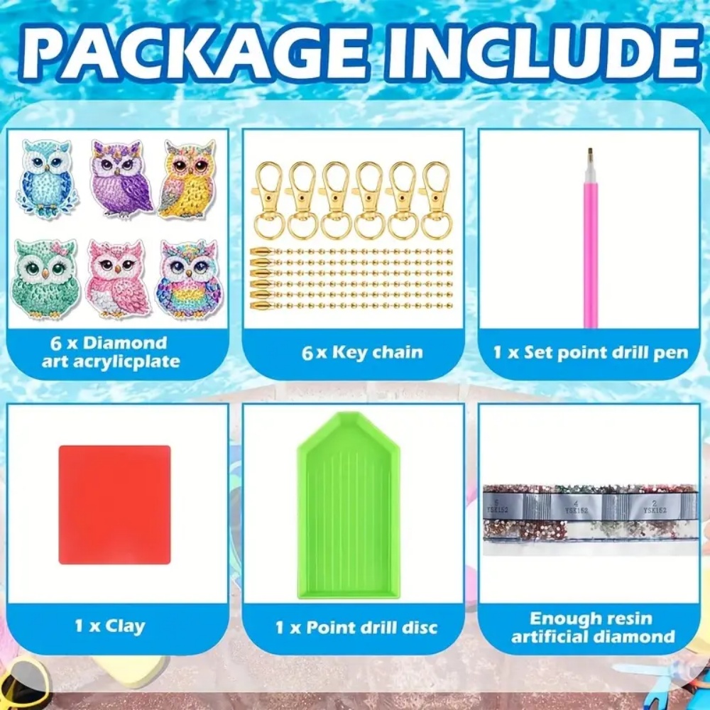 6-piece/set DIY Diamond Keycha – Resin Art Canvas recenzja i cena