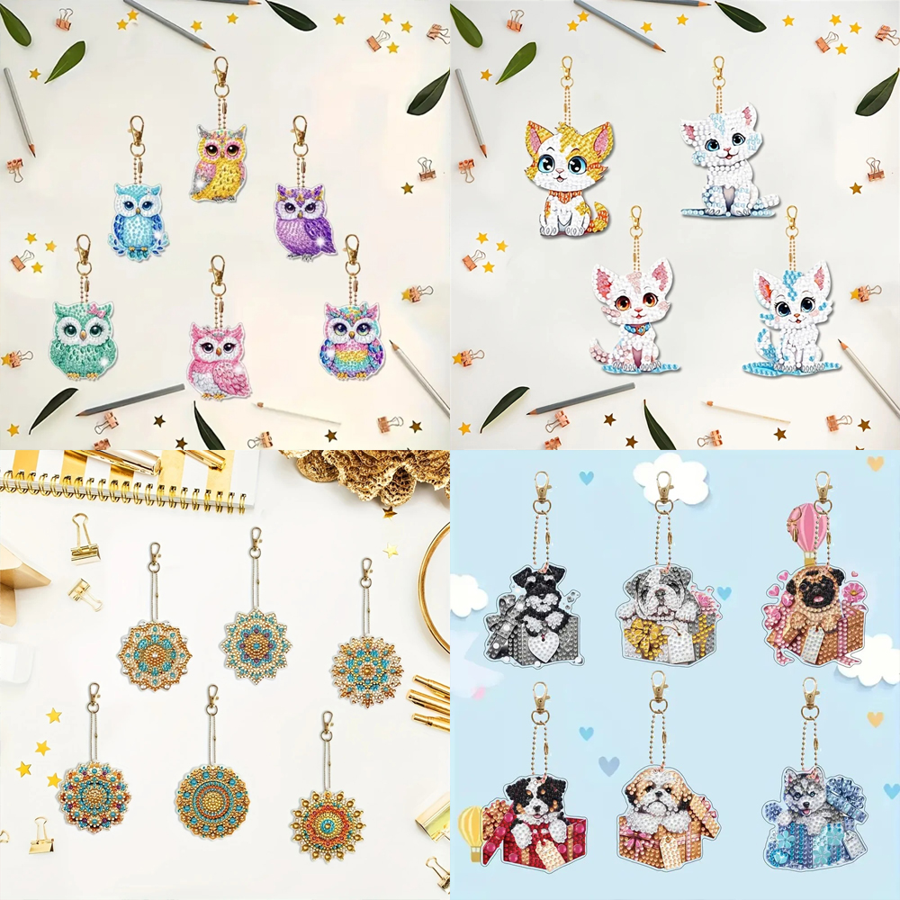 6-piece/set DIY Diamond Keycha – Resin Art Canvas recenzja i cena