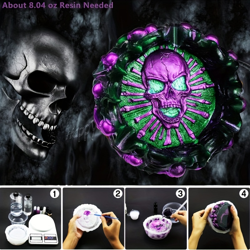 Ashtray mold, skull DIY craft  – Resin Art Products recenzja i cena