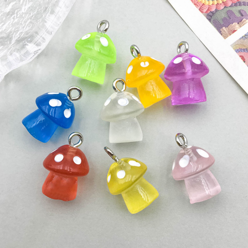 16pcs Luminous Mushroom Charms – Resin Art Notes recenzja i cena
