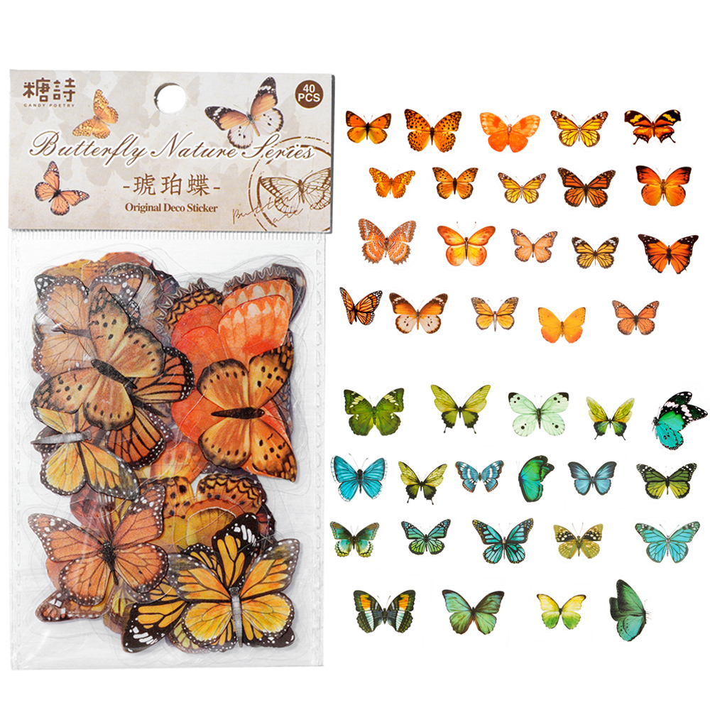 40pcs Colorful Butterfly Wings – Resin Art Sticker recenzja i cena