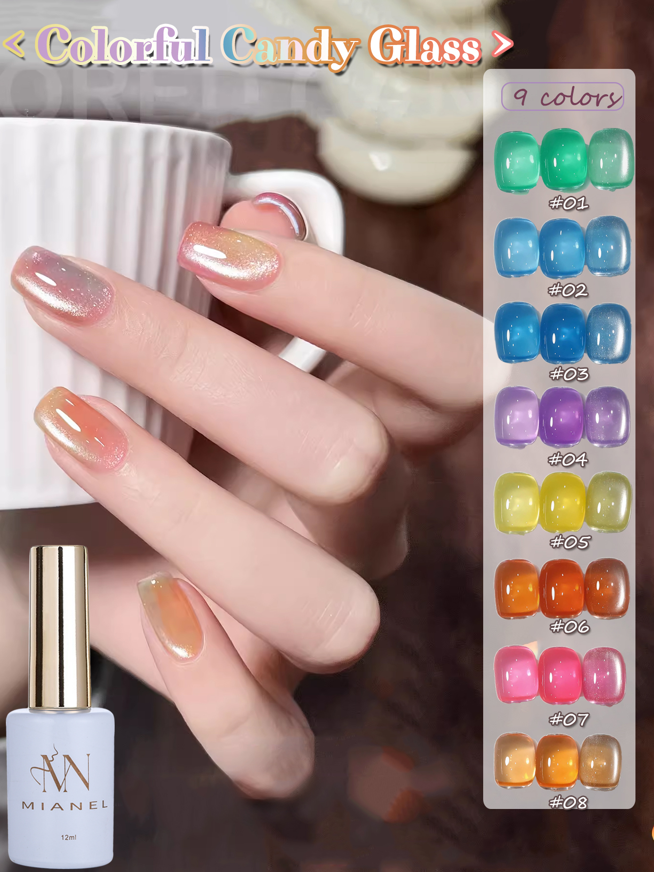 MIANEL 1PCS Colorful Gel Nail  – Resin Art Online recenzja i cena
