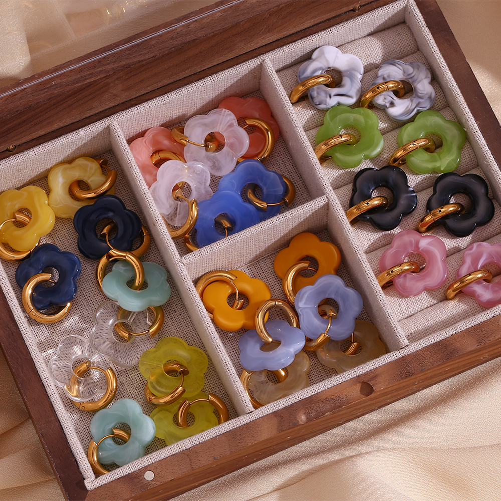 E.B.belle Hoops Colorful Resin – Resin Art Ring recenzja i cena